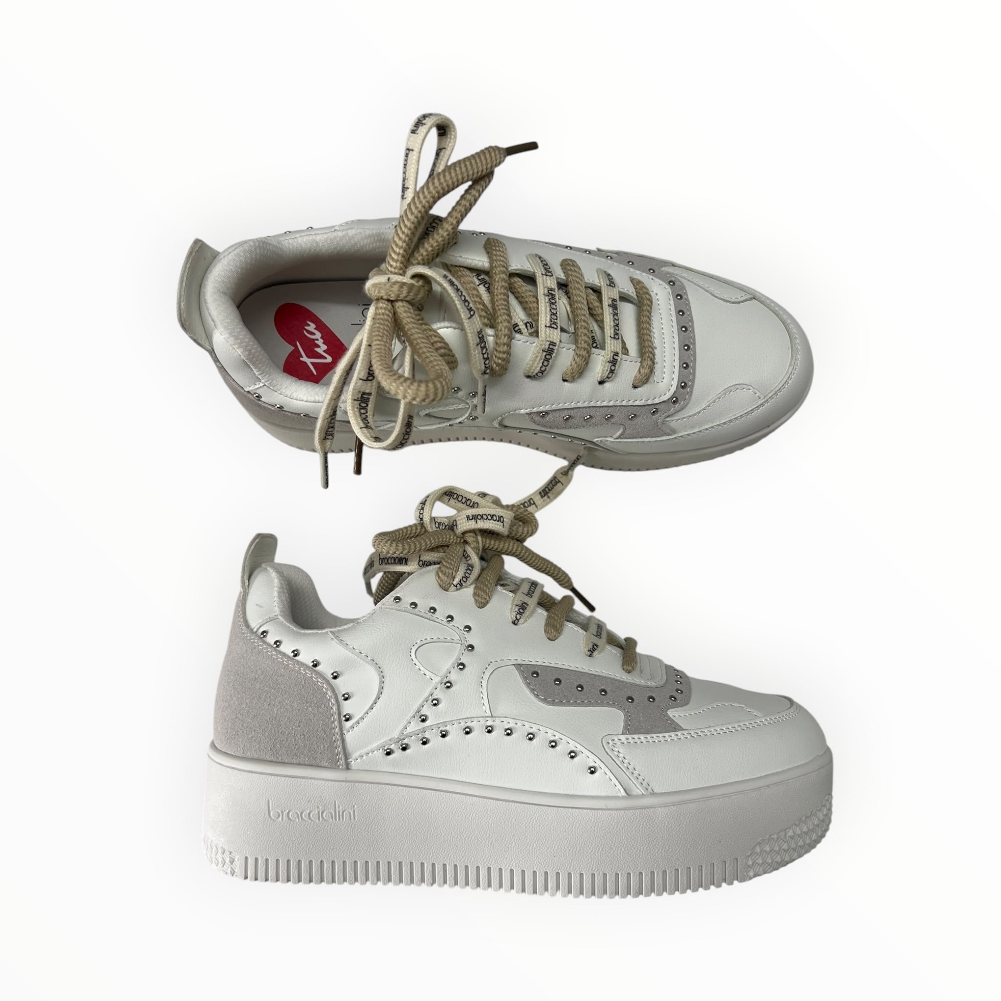 Sneakers “BRACCIALINI” B105 BIANCO/GRIGIO