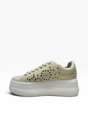 SNEAKERS DONNA “CULT” CLW442501 PEARL LOW PELLE BEIGE