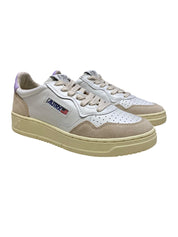 SNEAKERS DONNA “AUTRY” MEDALIST AULW LS68 PELLE BIANCO/LILLA