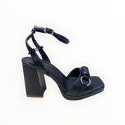 Sandali Tacco Zeppa Donna “BRUNO PREMI” BH2802X Nappa Navy Blu
