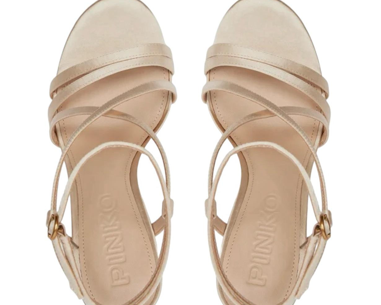 SANDALI DONNA “PINKO” SUNNY 03 C40 RASO CHAMPAGNE