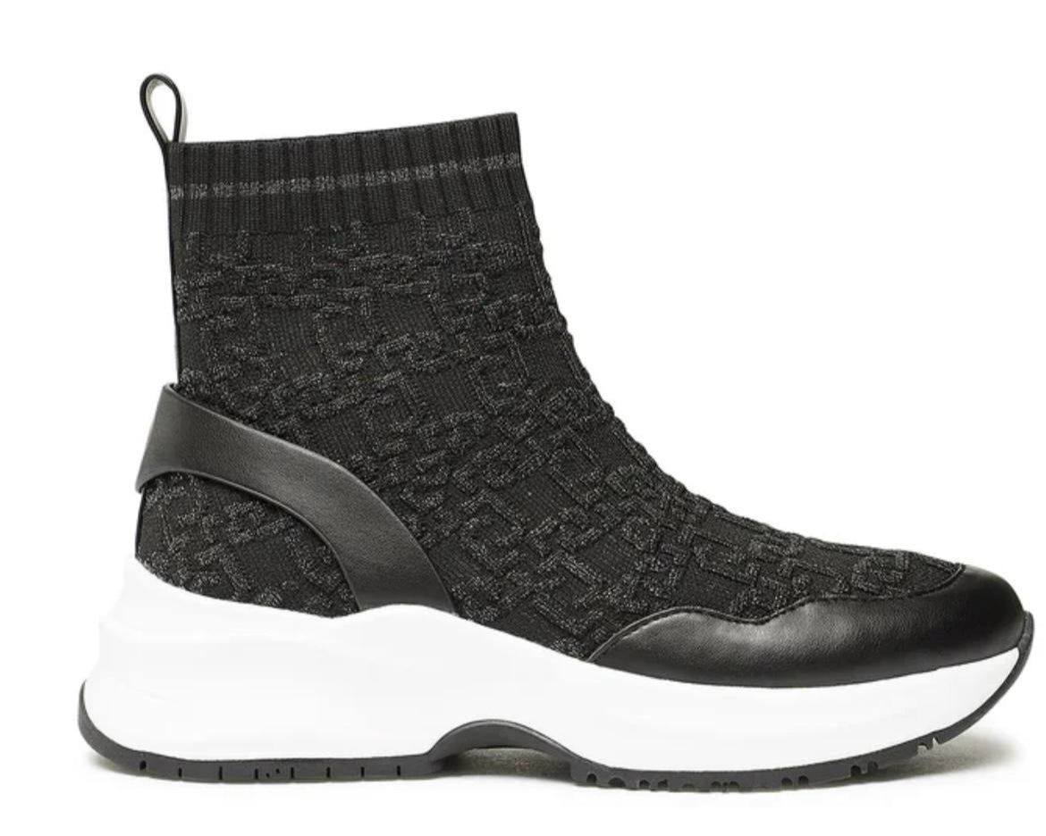 "LIU JO" Lily 16 Sneakers Sock Elastic Donna Primavera Estate 2025  Black BA3083TX262