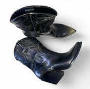 Stivaletti Texani Donna “ELENA IACHI" E2016-TA  Pelle  Nero/Oro