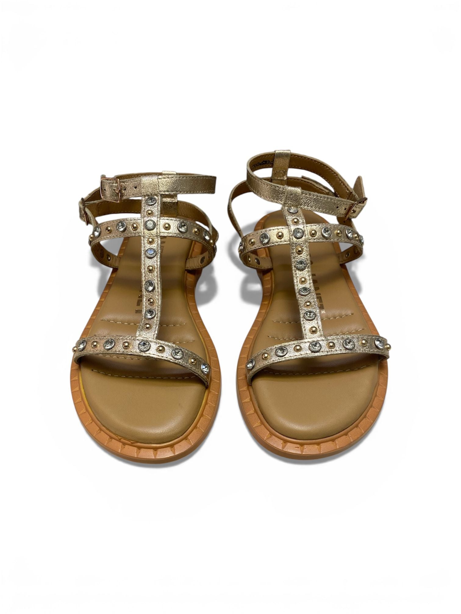 Sandali Donna "JANET & JANET" J-142 JULIETTE Vera Pelle Laminato Oro