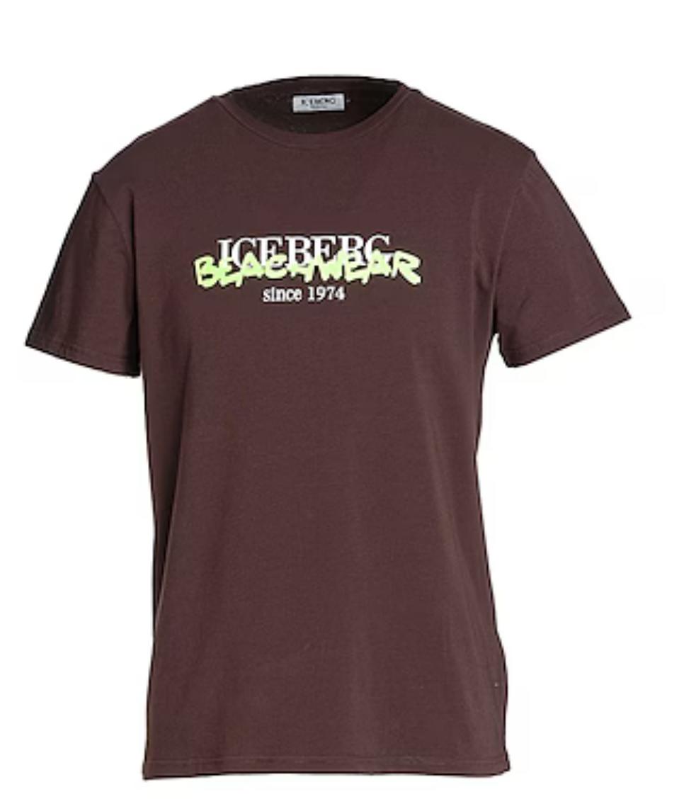 T-SHIRT UOMO  "ICEBERG" NEON  BROWN/MARRONE  ICE3MTS01