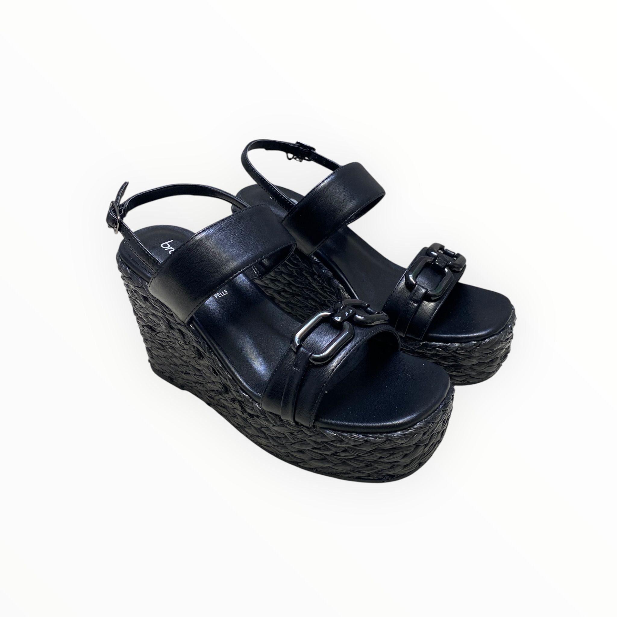 Sandali Zeppa DONNA “BRACCIALINI” BA67  Nero