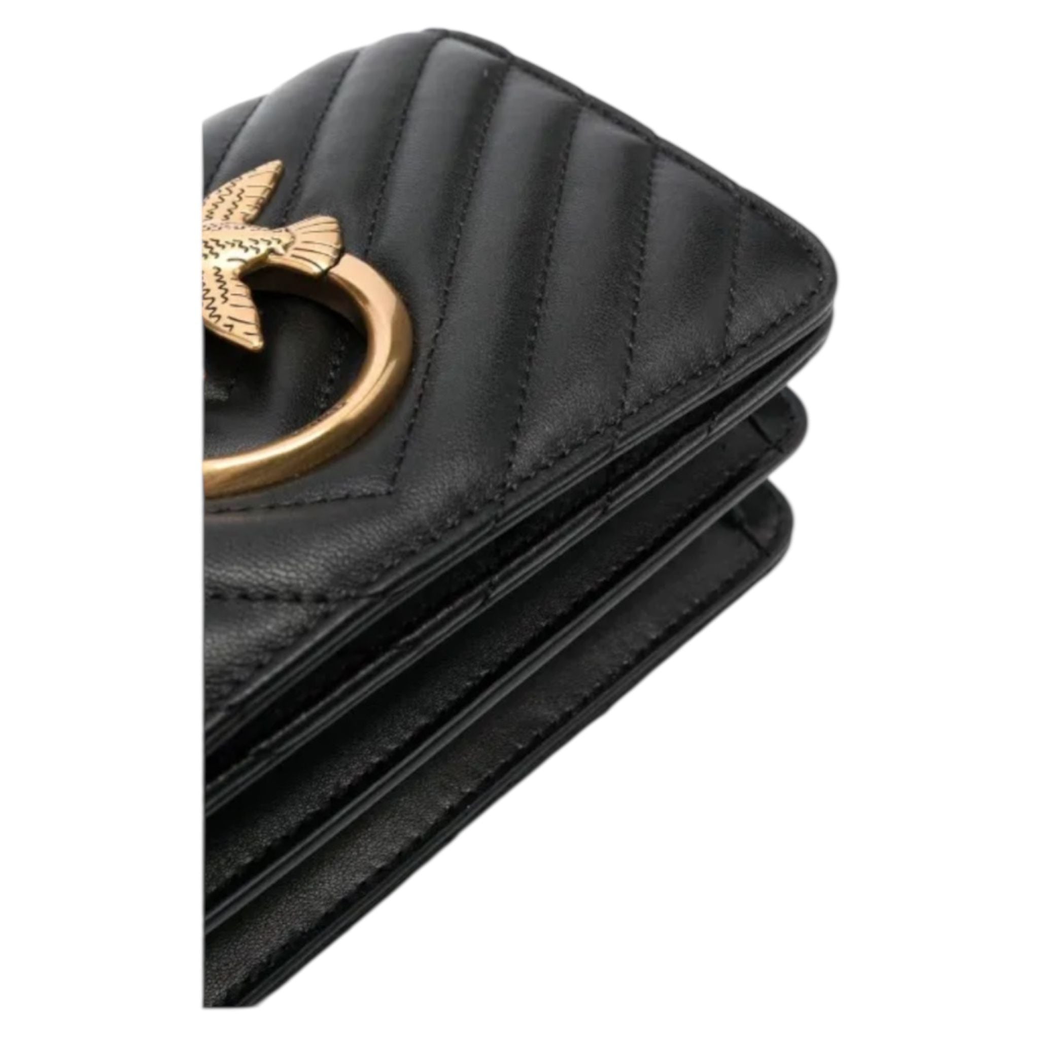 BORSA DONNA “PINKO ” LOVE CLICK MINI SHEEP NAPPA CHEVRON NERO