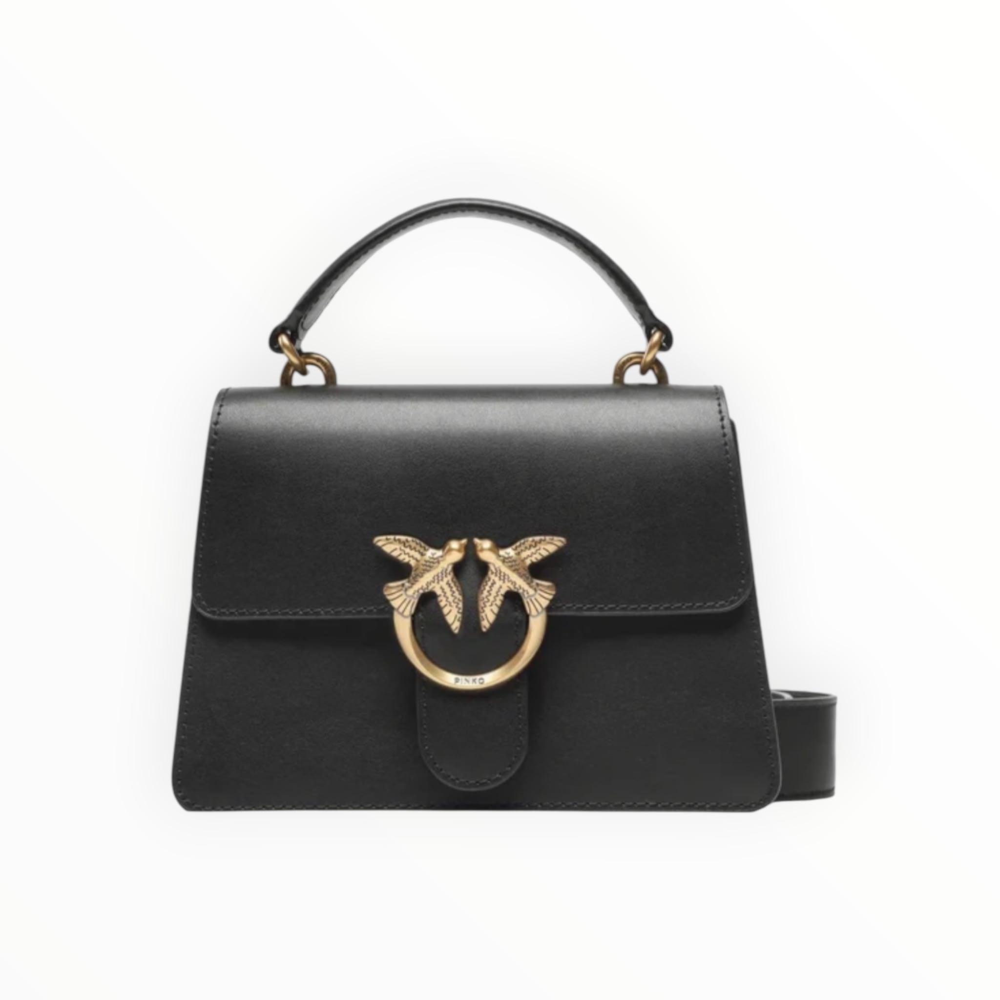 BORSA DONNA “PINKO ”LOVE ONE TOP HANDLE MINI LIGHT A0F1 Z990 PELLE NERO