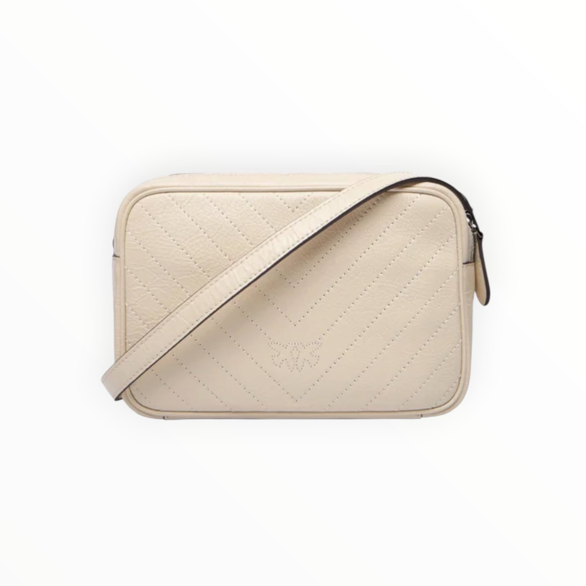 BORSA DONNA “PINKO ”CARRIE CAMERA BAG CLASSIC A2JC Z14E PELLE AVORIO