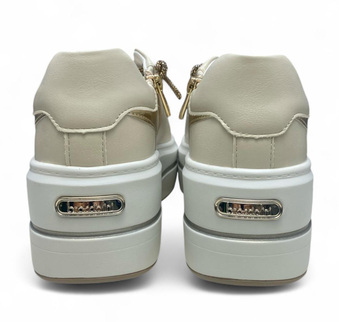 Sneakers Donna "BRACCIALINI" BA142 Beige/Oro