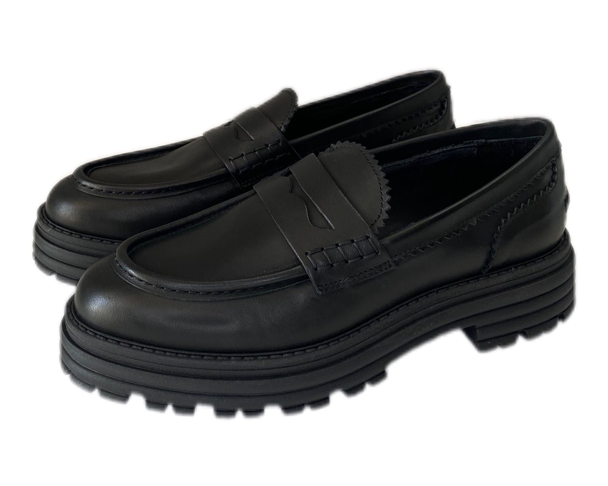 Mocassini  College Donna “GR8” MO 01  Autunno/Inverno 2024/2025 Vera pelle Nappa – Nero