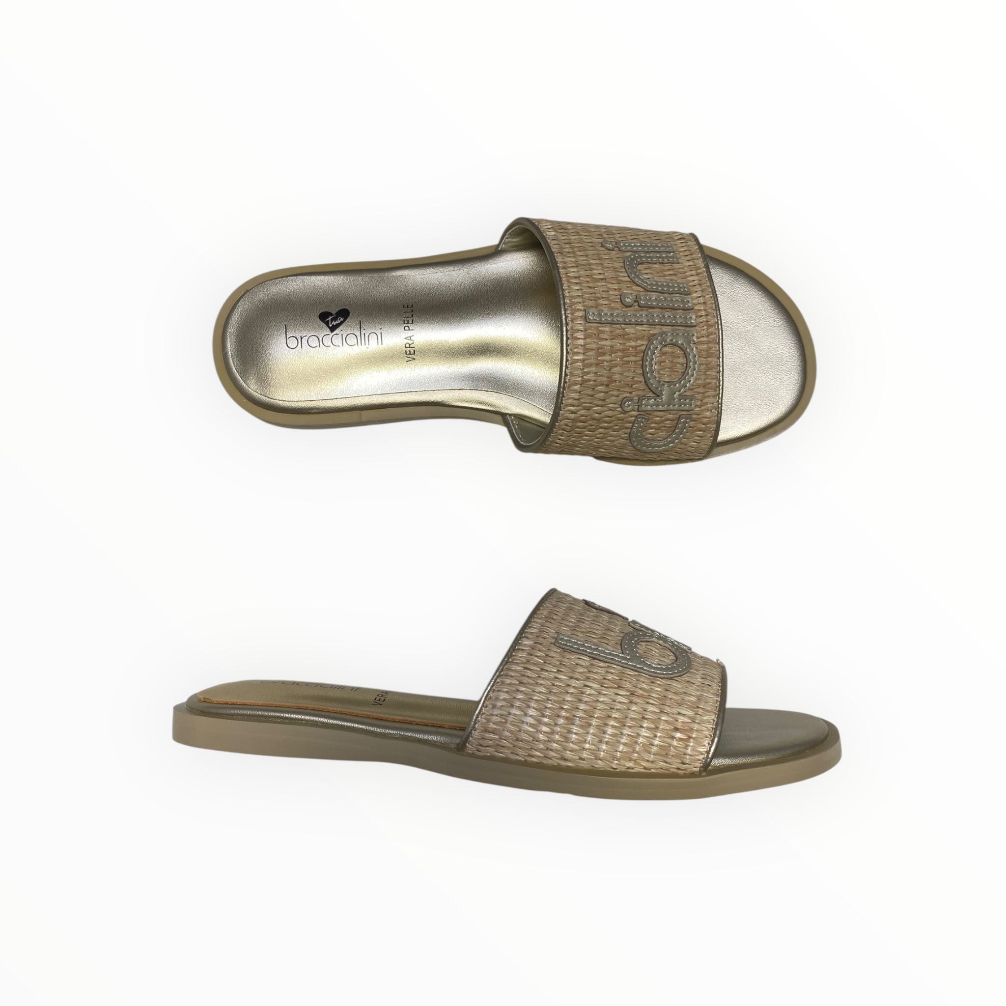 Sandali Ciabatte Donna "BRACCIALINI" BA92 Oro/Gold