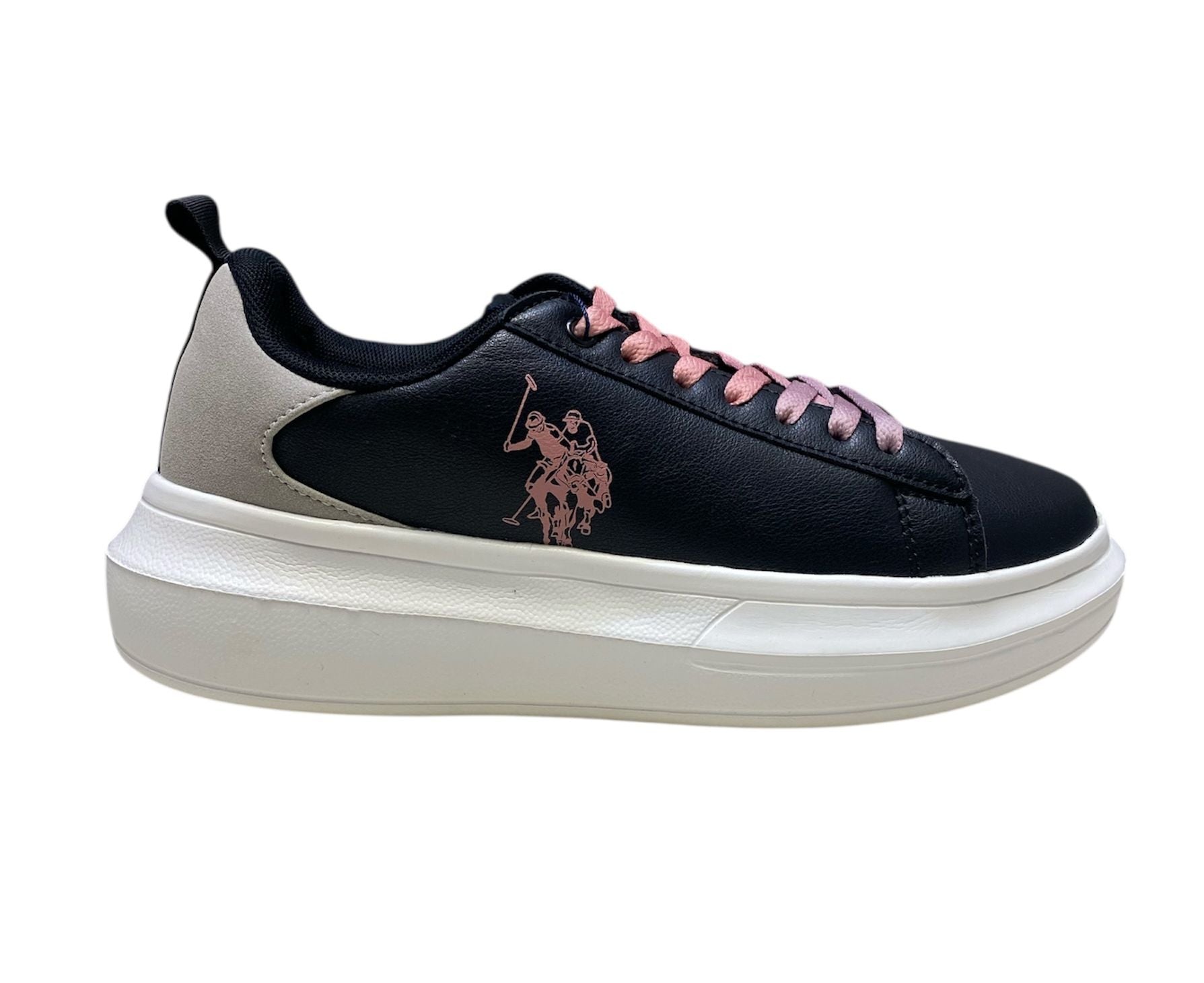 Sneakers Donna "U.S. POLO ASSN.” HELIS026-BLK-PIN04  Nero