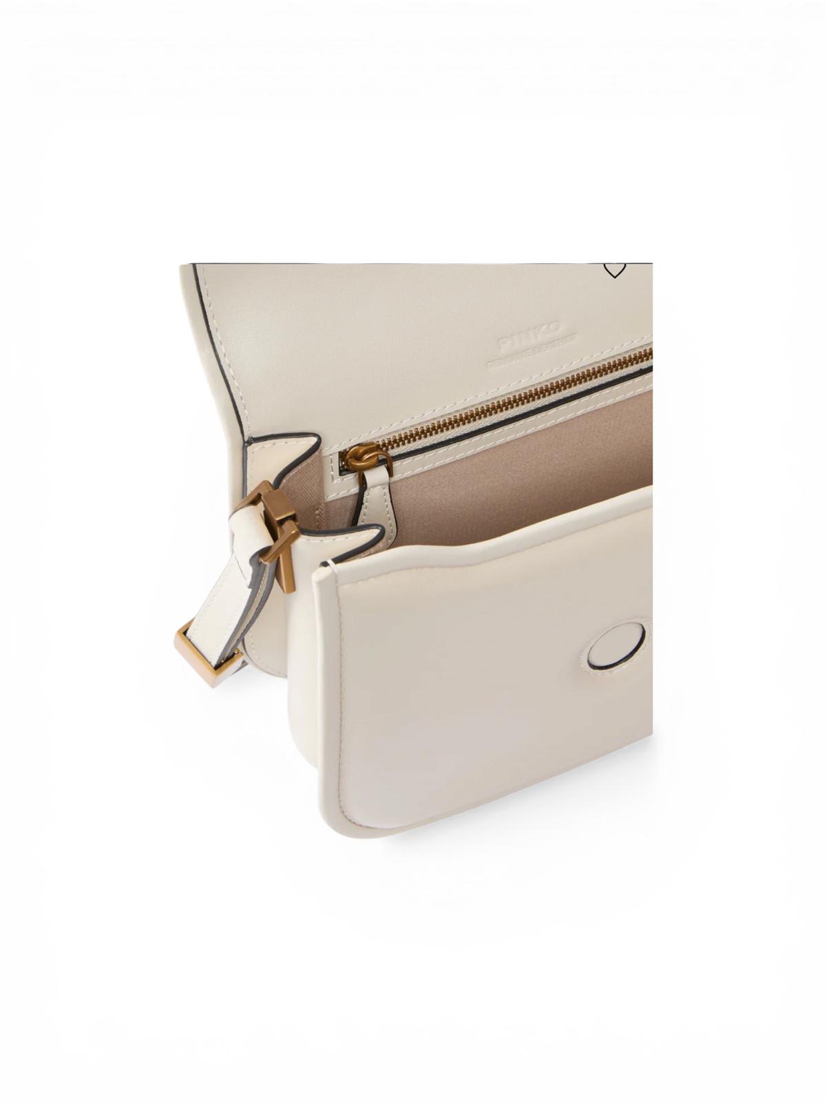 BORSA DONNA “PINKO ” LOVE BOX BAG FL MINI NAPPA AVORIO