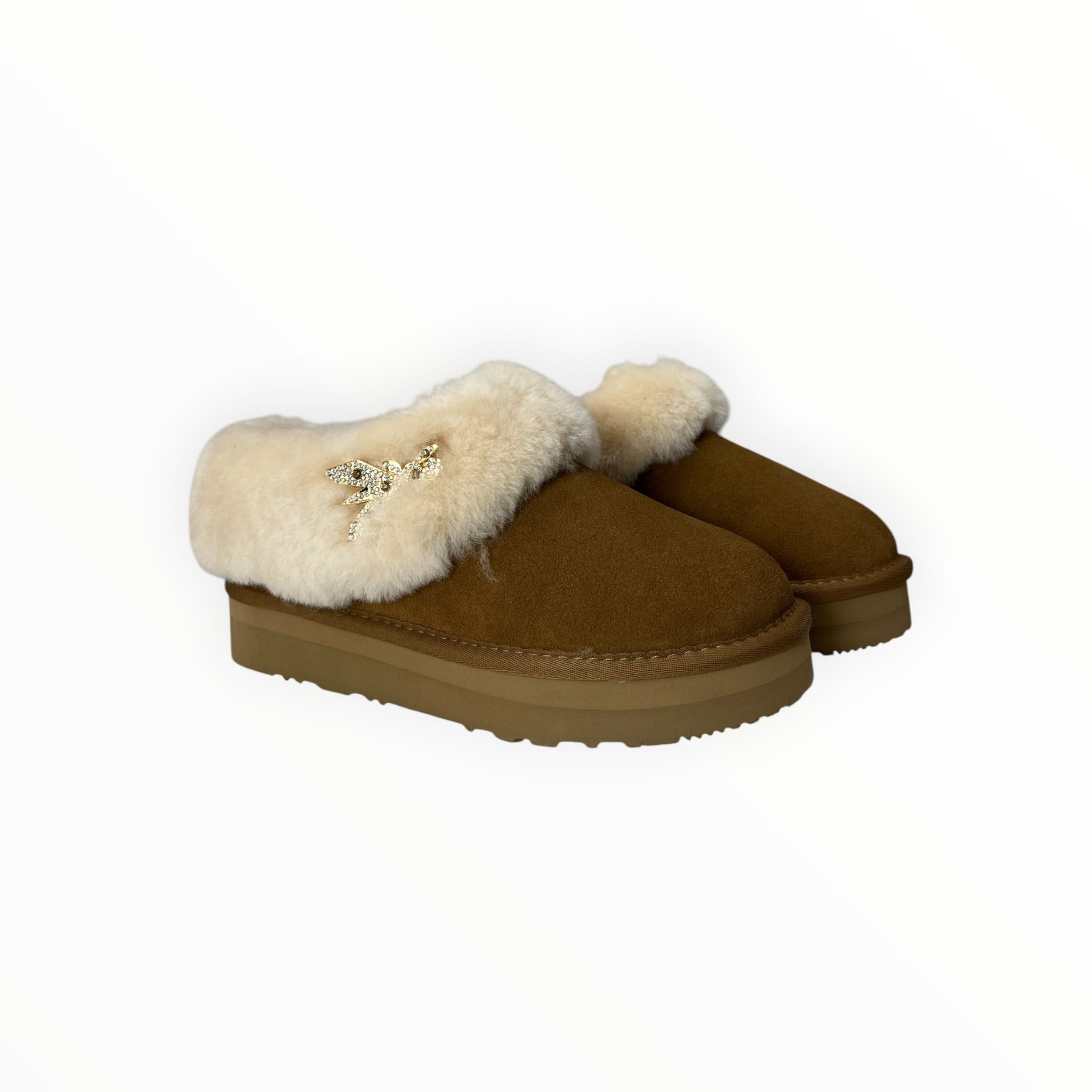 Mocassini Sabot  Donna “PATRIZIA PEPE" PPJ988  Camoscio Camel
