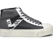 Sneakers Donna "VIRTUS PALESTRE" Rubby Mid Leather/Suede black/Grey-zebra