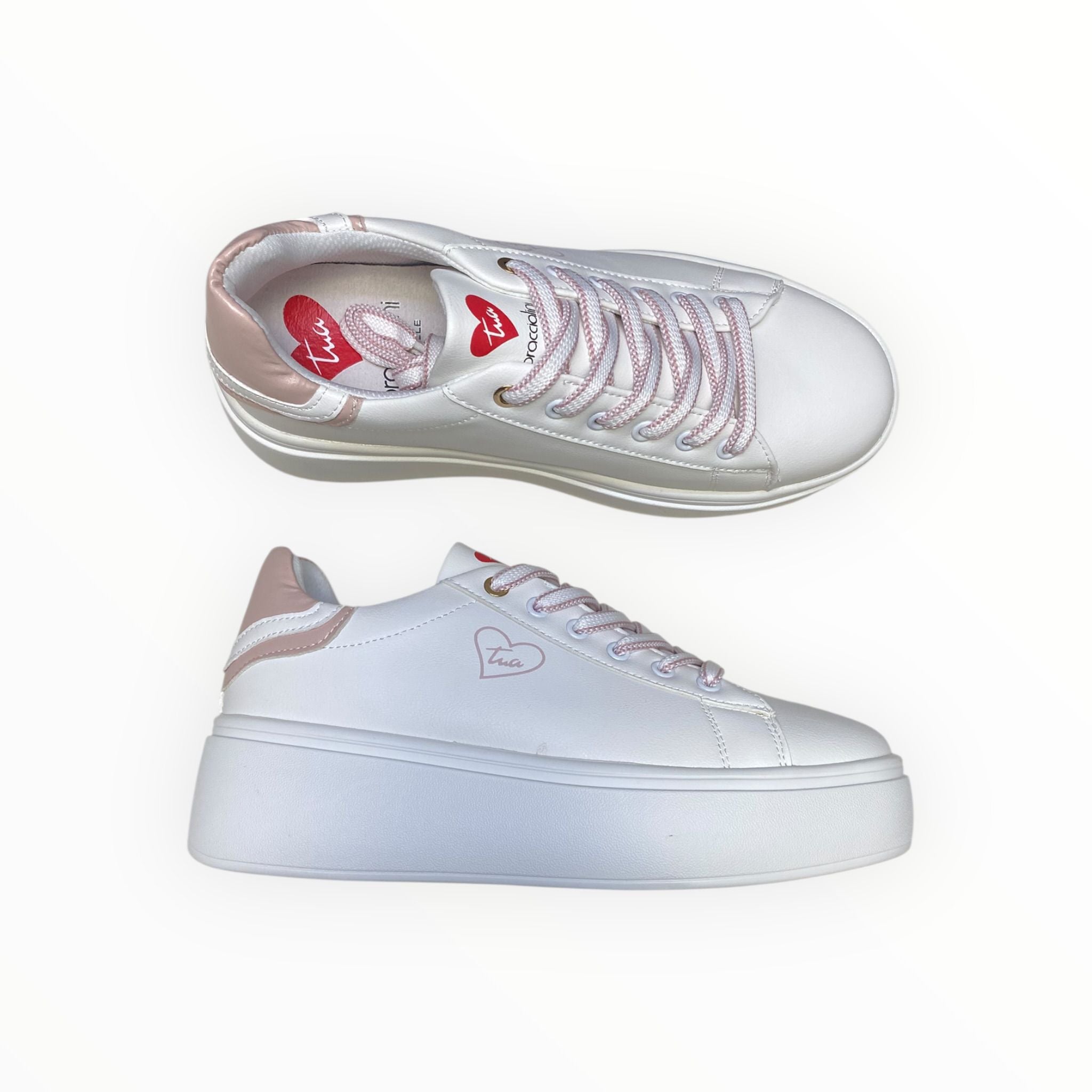 Sneakers Donna “BRACCIALINI” BA138 Bianco/Rosa