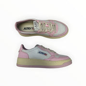 SNEAKERS DONNA “AUTRY” MEDALIST AULW WB37 PELLE BIANCO/ROSA