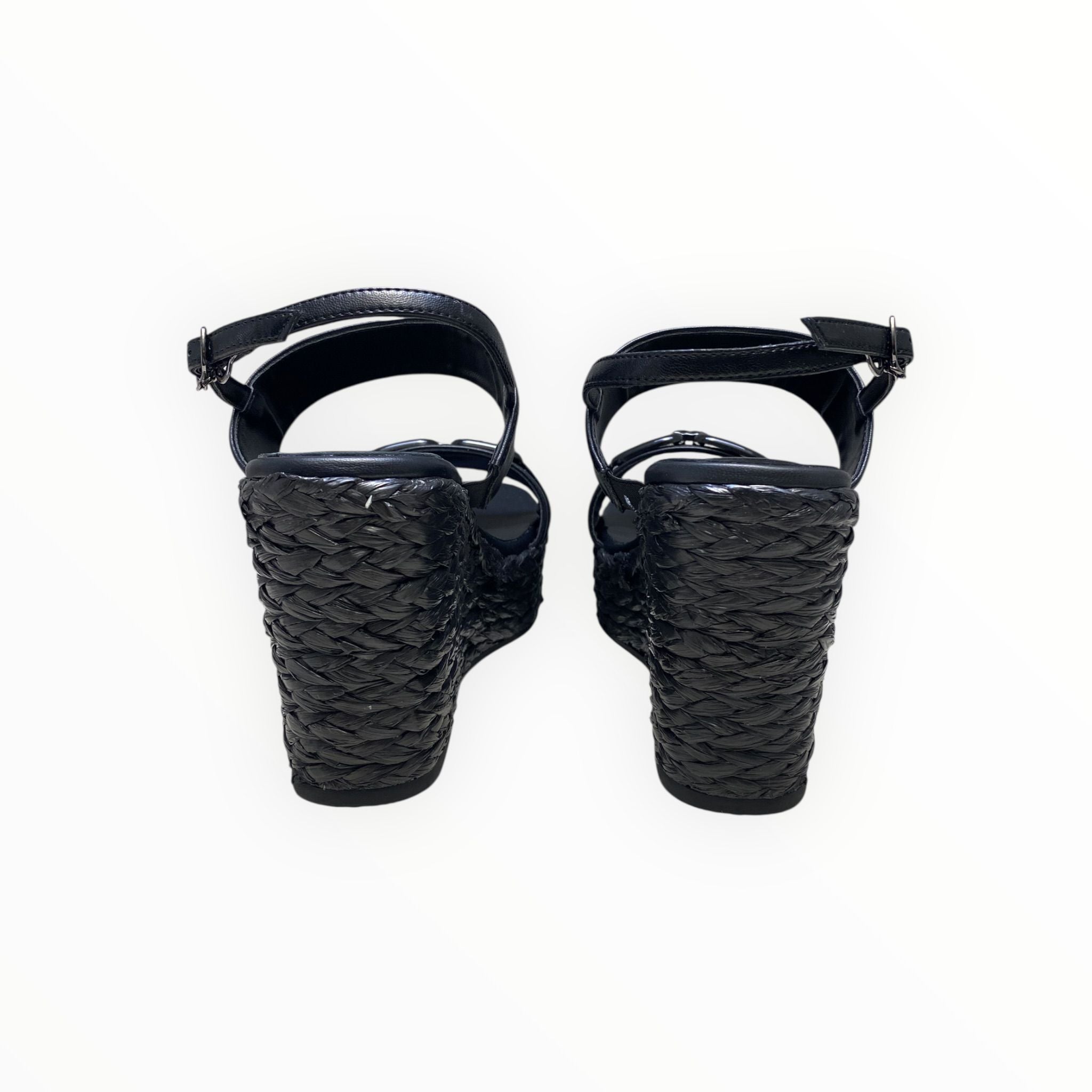 Sandali Zeppa DONNA “BRACCIALINI” BA67  Nero