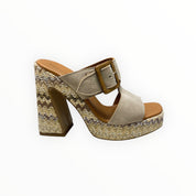 Sandali Tacco Zeppa Donna “PREGUNTA”2519011 004 Visone/Tortora