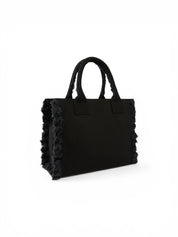 BORSA DONNA “PINKO ” BEACH SHOPPER CANVAS NERO