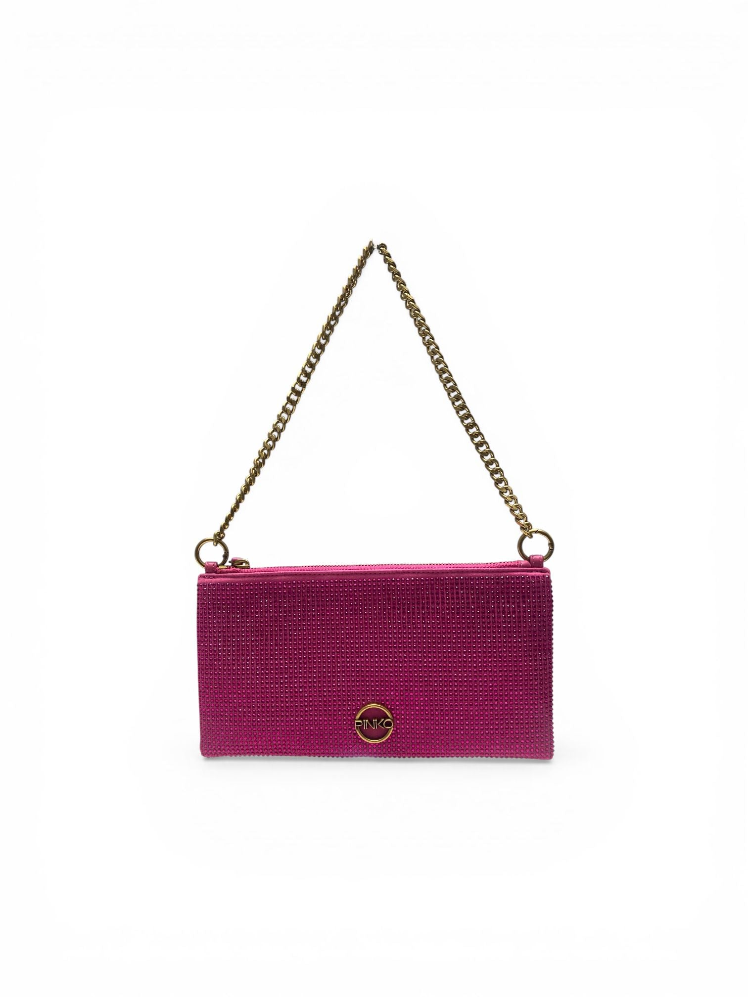 BORSA POCHETTE DONNA “PINKO ” STRASS FUCSIA