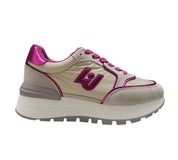 SNEAKERS DONNA “LIU JO” AMAZING 25 S3649 SUEDE/NYLON TAUPE/FUXIA