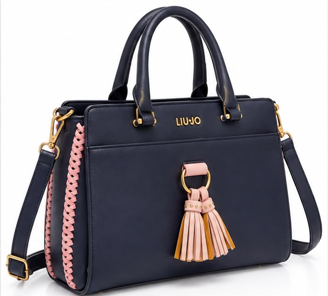 BORSA DONNA “LIU JO” AA3B72 E0037 M SATCHEL BLU SCURO