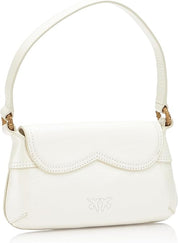 BORSA DONNA “PINKO ” 520 SHOULDER BABY PELLE VINTAGE AVORIO
