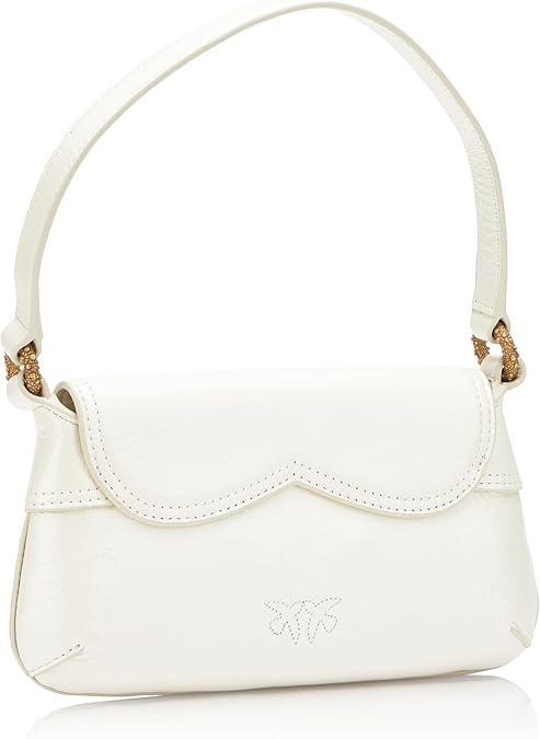 BORSA DONNA “PINKO ” 520 SHOULDER BABY PELLE VINTAGE AVORIO
