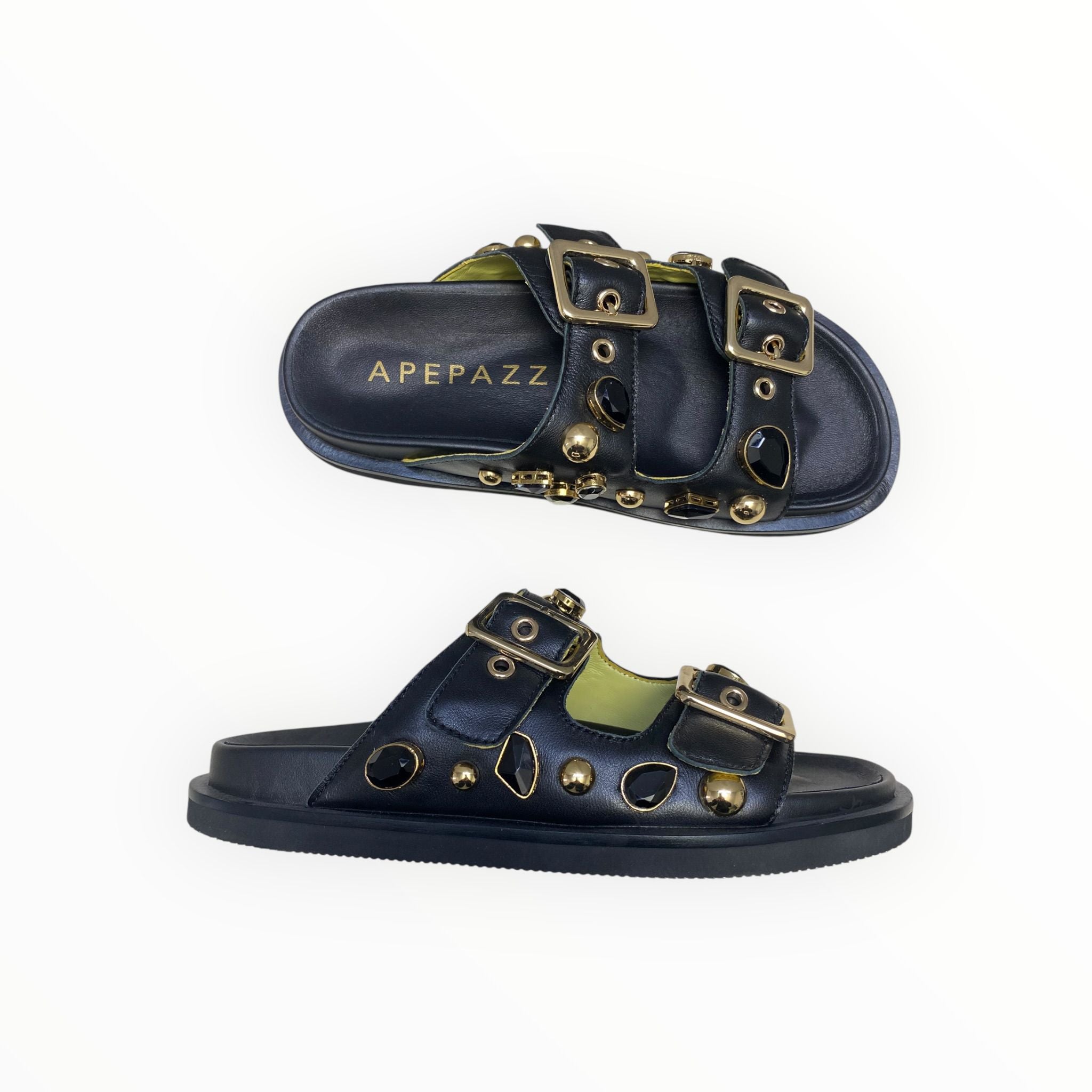 Sandali Ciabatte  Donna “APEPAZZA” FIORE S5FUSS04/STO  Nero