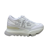 Sneakers Donna "RUCOLINE" AKI 300 Soft Bomber Bianco-Argento