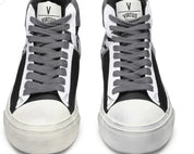 Sneakers Donna "VIRTUS PALESTRE" Rubby Mid Leather/Suede black/Grey-zebra