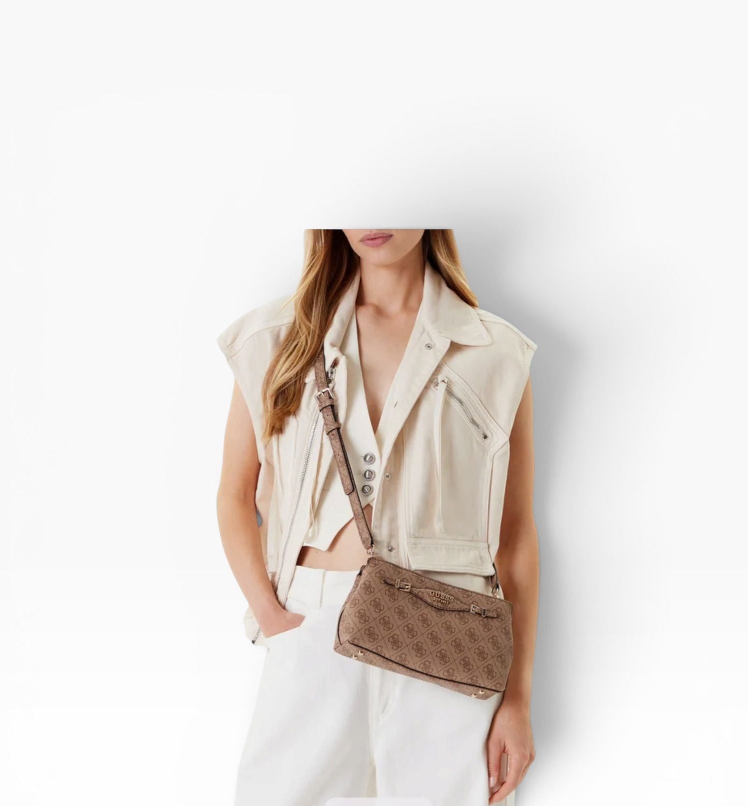 BORSA Donna “GUESS" SG965212 Katia Logo Marrone
