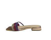 SANDALI CIABATTE  DONNA “GAeLLE” PRIMAVERA ESTATE 2025 MULTICOLOR STRASS 0069