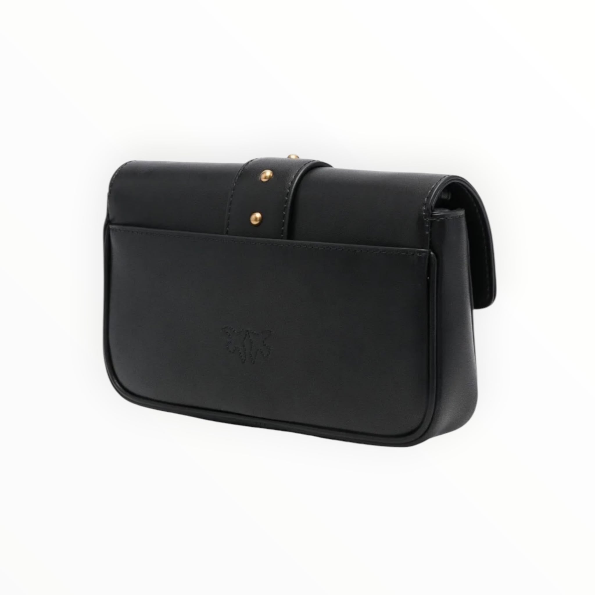 BORSA DONNA “PINKO ” LOVE ONE POCKET C A0F1 Z99Q PELLE NERO