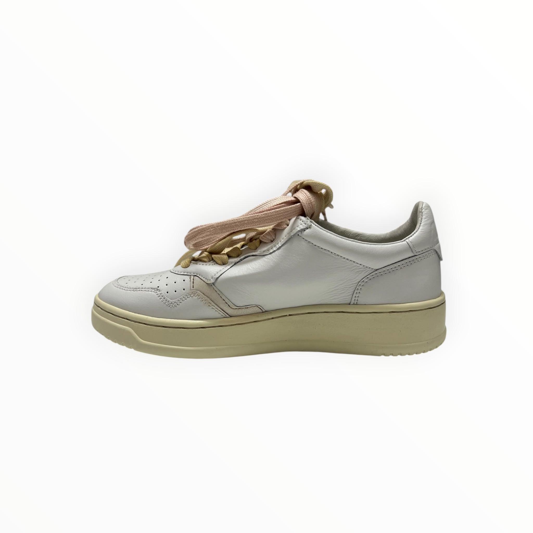 SNEAKERS DONNA “AUTRY” MEDALIST  AULW SK02 VINTAGE  PELLE BIANCO/ROSA