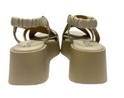 SANDALI ZEPPA DONNA “GATTINONI CIRCUS ” FLORIN16 515 PRIMAVERA ESTATE 2025 VERA PELLE BEIGE