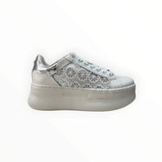 SNEAKERS DONNA “CULT” CLW442600 PEARL LOW PELLE BIANCO/SILVER