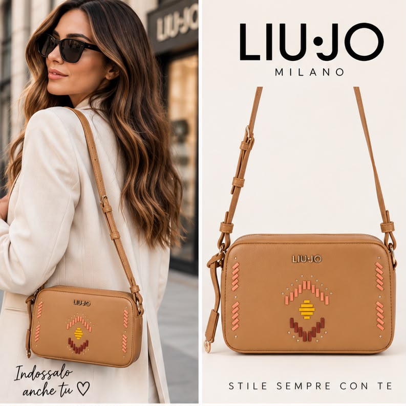 BORSA DONNA “LIU JO” AA3A08 E0037 M CAMERA BAG CUOIO