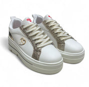 Sneakers Donna "BRACCIALINI" BA139  Bianco/Oro