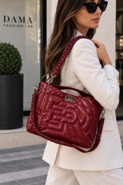 BORSA DONNA “ERMANNO SCERVINO FIRENZE” TOTE BAG LARGE RACHELE  BORDEAUX