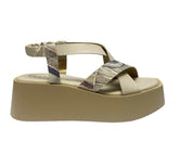 SANDALI ZEPPA DONNA “GATTINONI CIRCUS ” FLORIN16 515 PRIMAVERA ESTATE 2025 VERA PELLE BEIGE