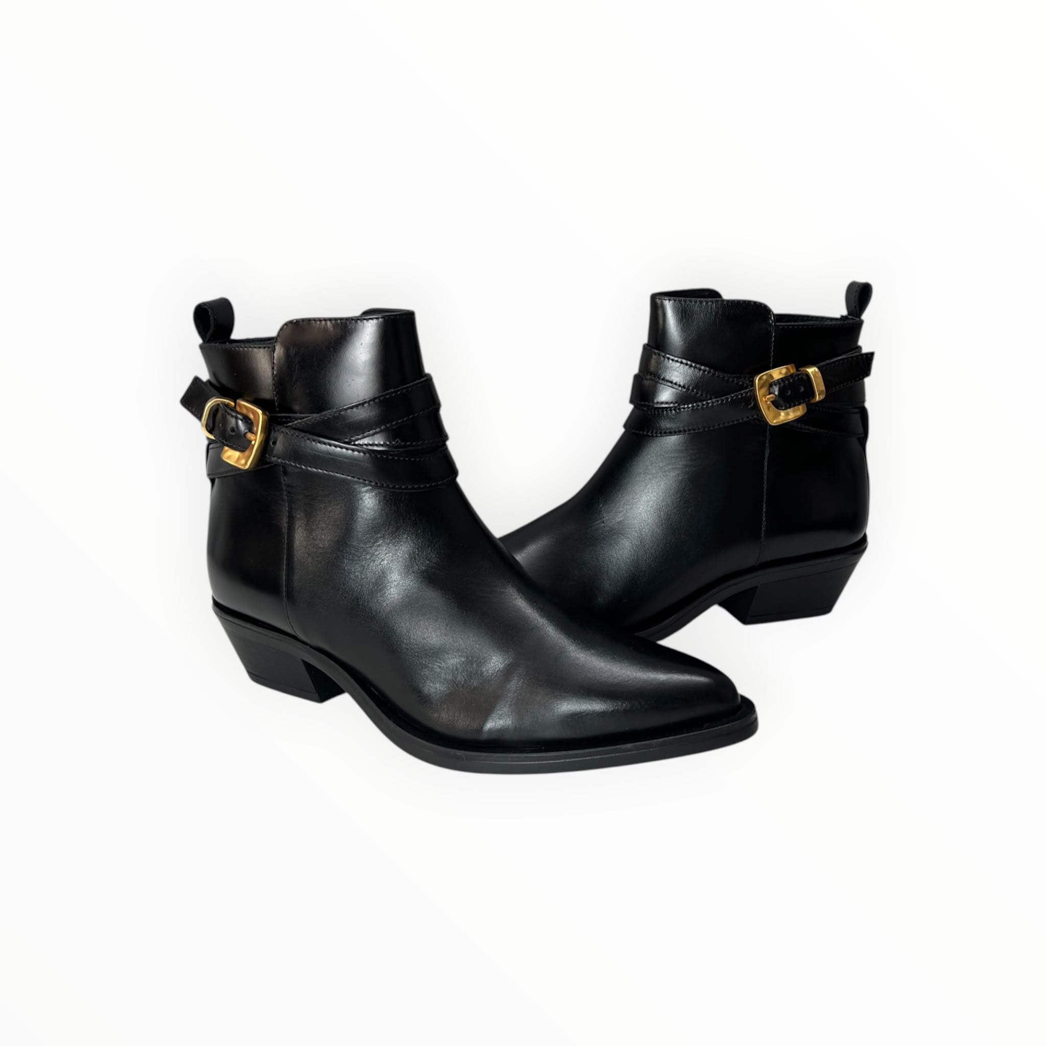Stivaletti Texani Donna “CARMENS” Kelly Wrap 54126 Pelle Nero