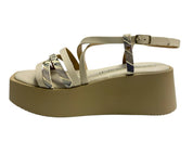 SANDALI ZEPPA DONNA “GATTINONI CIRCUS ” FLORIN16 PRIMAVERA ESTATE 2025  PELLE BEIGE