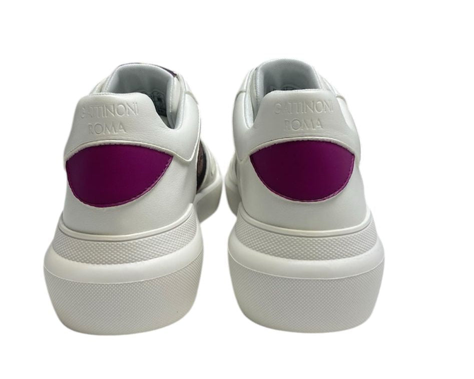 SNEAKERS DONNA “GATTINONI ROMA ” LEON47 BIANCO/FUCSIA