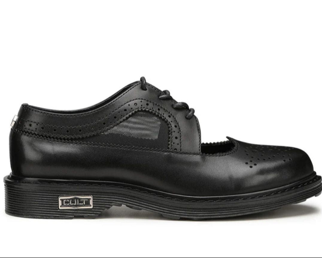 STRINGATA FRANCESINA  DONNA SEMIAPERTA  “CULT” CLW420400 VERA PELLE NERO