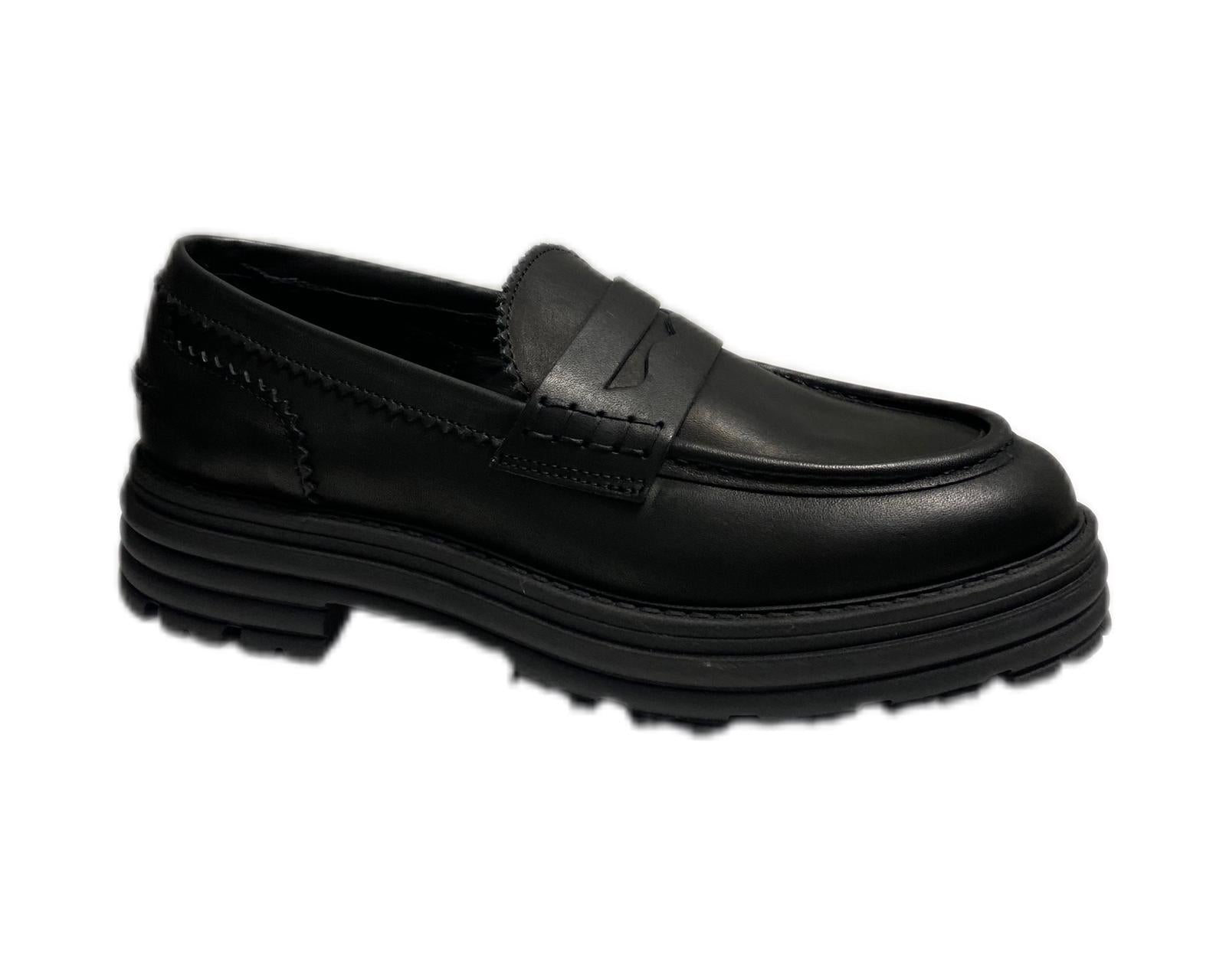 Mocassini  College Donna “GR8” MO 01  Autunno/Inverno 2024/2025 Vera pelle Nappa – Nero