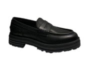 Mocassini  College Donna “GR8” MO 01  Autunno/Inverno 2024/2025 Vera pelle Nappa – Nero