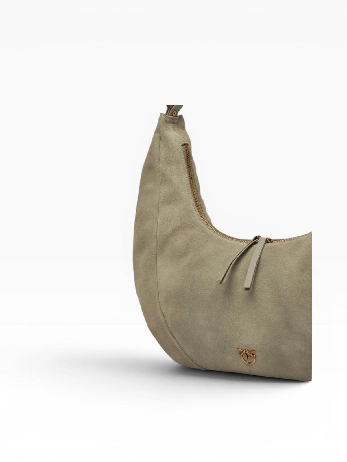 BORSA DONNA “PINKO ” SLOUCHY HOBO BIG SUEDE U84Q TAUPE